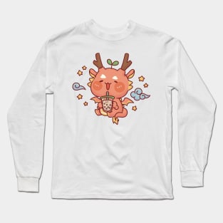 Cute Boba Dragon Long Sleeve T-Shirt